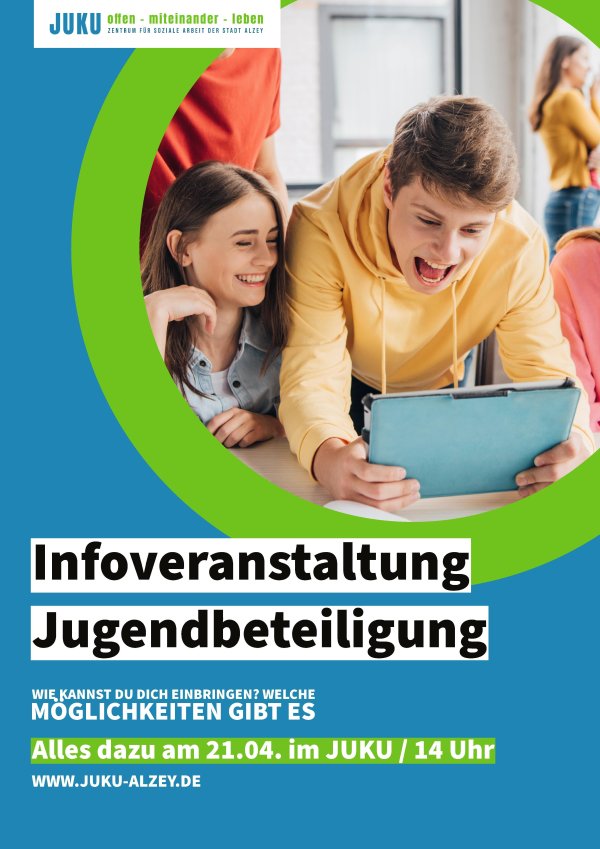 Poster der Informationsveranstaltung Jugendbeteiligung
