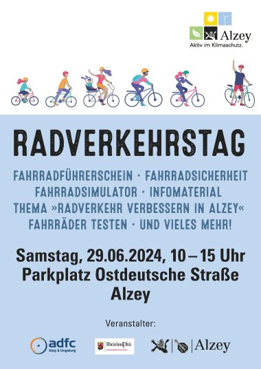 Plakat zum ersten Alzeyer Radverkehrstag.