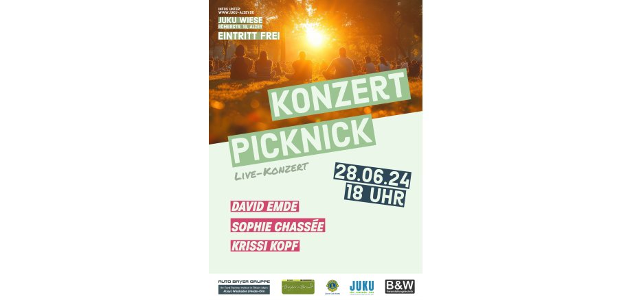 Plakat des Picknick Konzerts im JUKU
