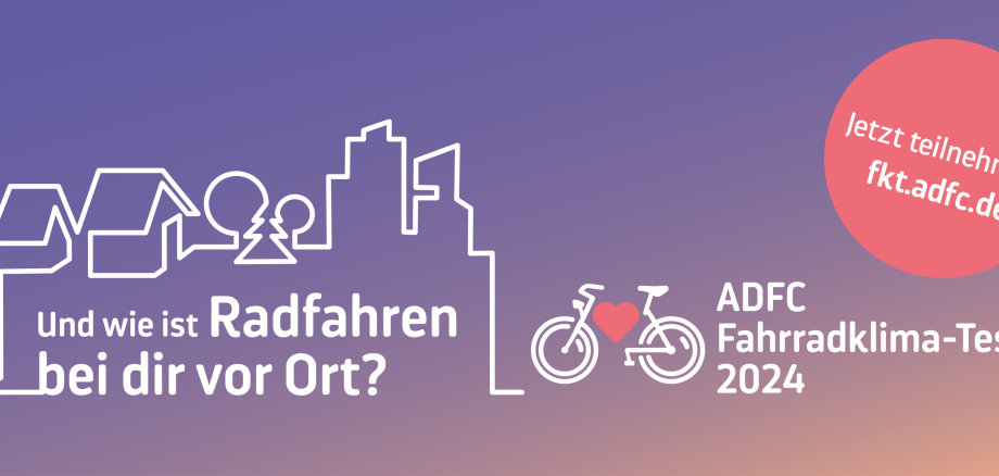 Plakat des ADFc zum großen Fahrradklimatest 2024