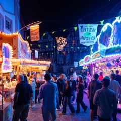 Alzeyer Winzerfest bei Nacht