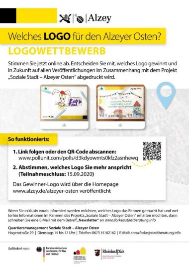 Plakat zum Logowettbewerbs des Alzeyer Ostens